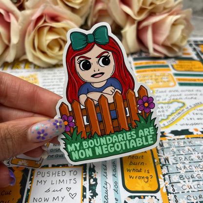 (166) My boundaries are non negotiable - vinyl sticker
