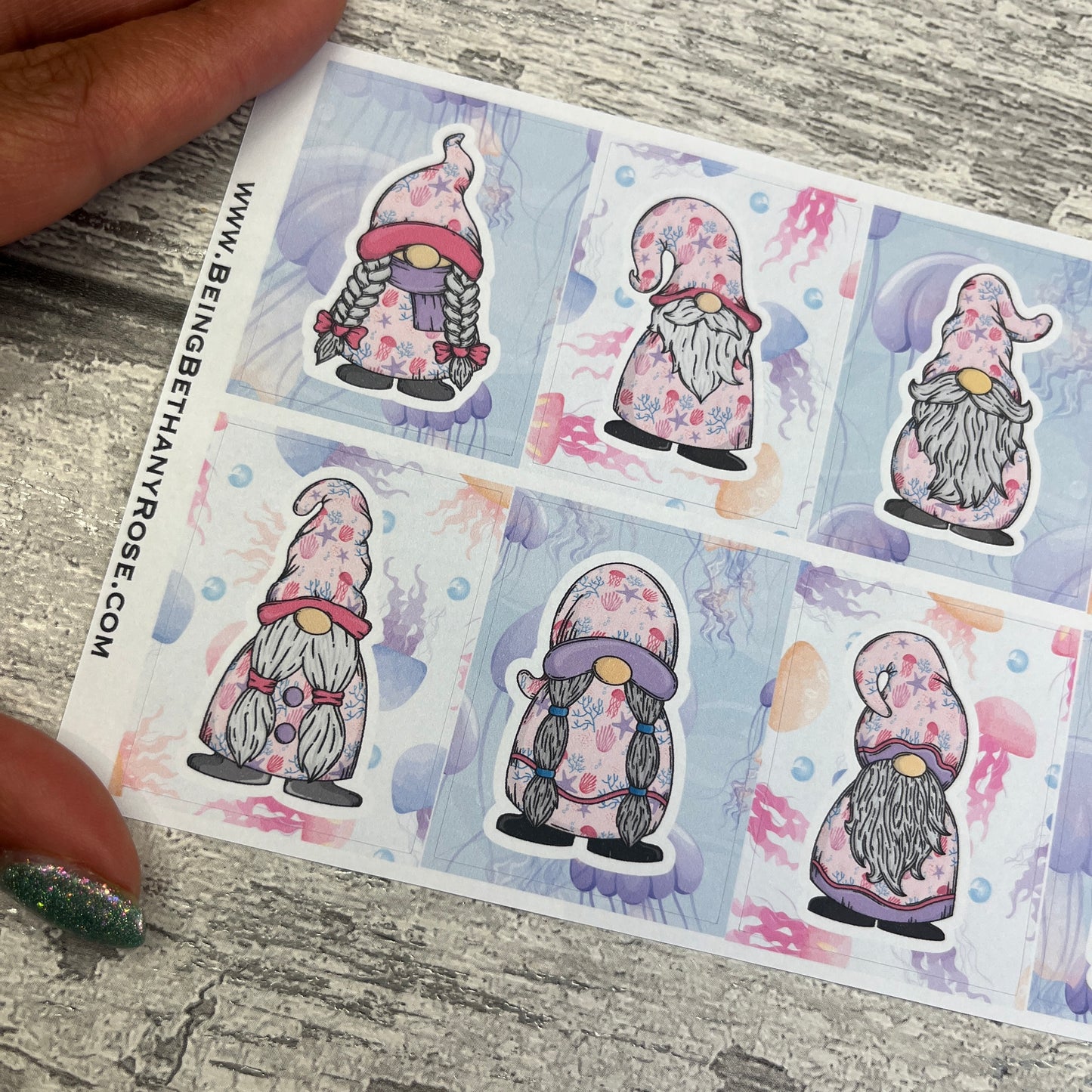 Kelly Jellyfish Gonk full box stickers (DPD3291)