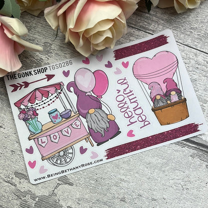 Juliet Valentines Love Cart / Hot Air Balloon Gonk Stickers (TGS0286)