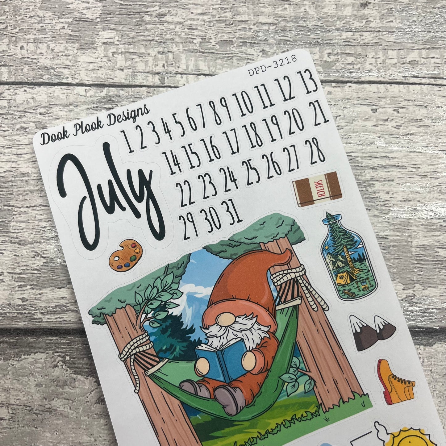 July Month- Hammock -Great Outdoors - journalling planner stickers (DPD3218)