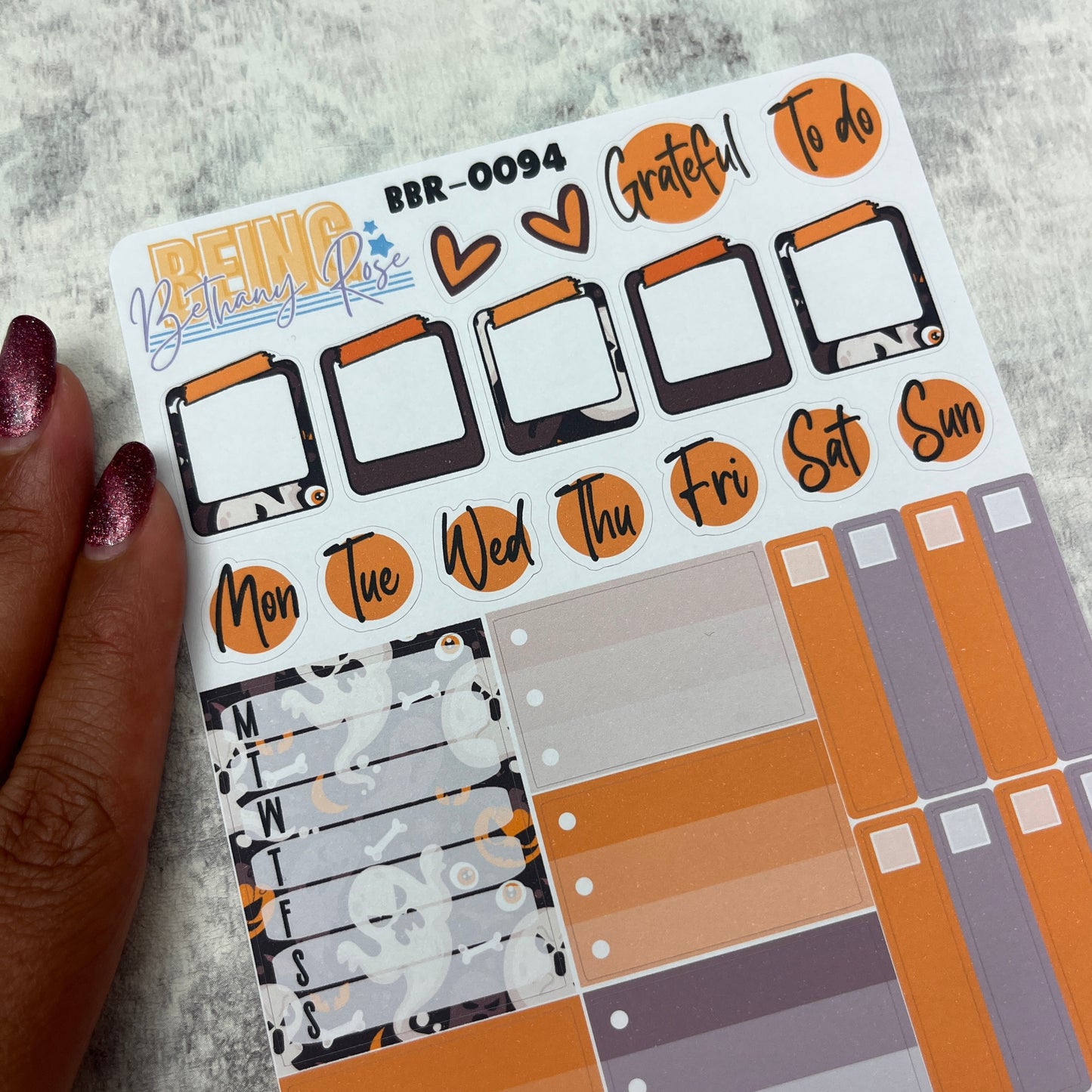 Halloween Sabrina functional planner stickers (BBR-0094)