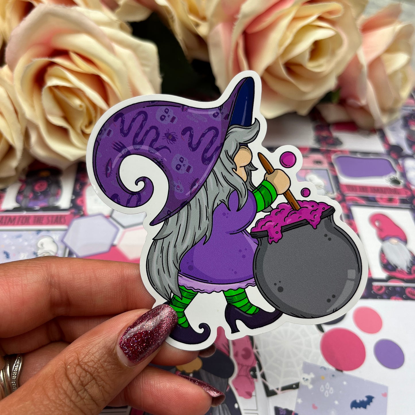 (0142) Witch Halloween- vinyl sticker