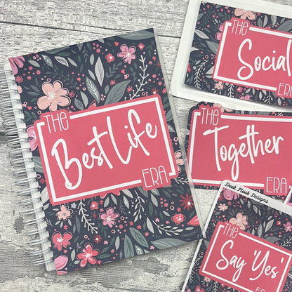 THE..... ERA.... Personalised Reusable Sticker Album, Pocket or Stickers (12. Pink Flowers)