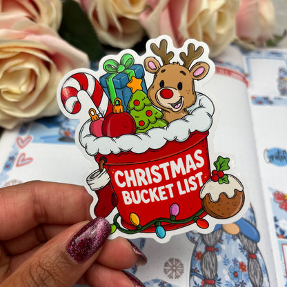 (0138) Christmas Bucket List - vinyl sticker