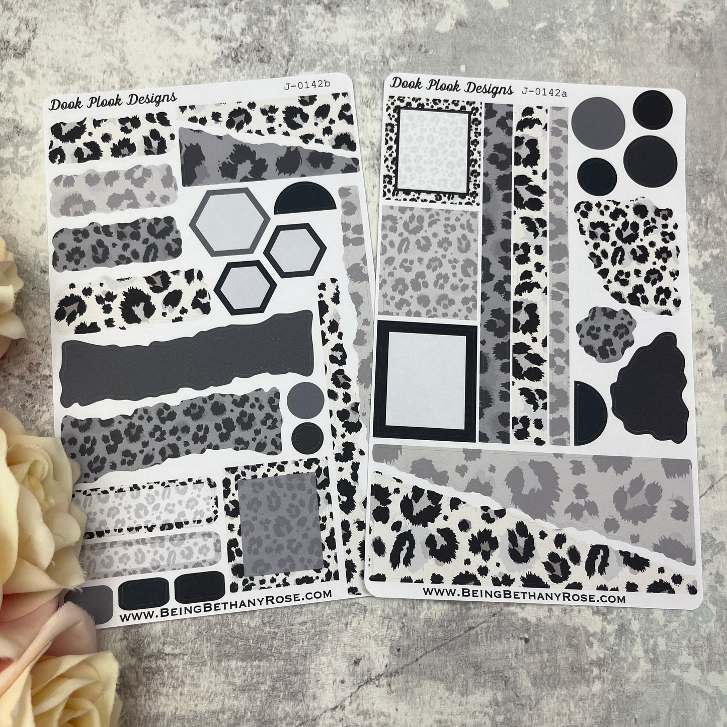 Scrap Journalling - Wendy Mono Leopard Print (J00142)
