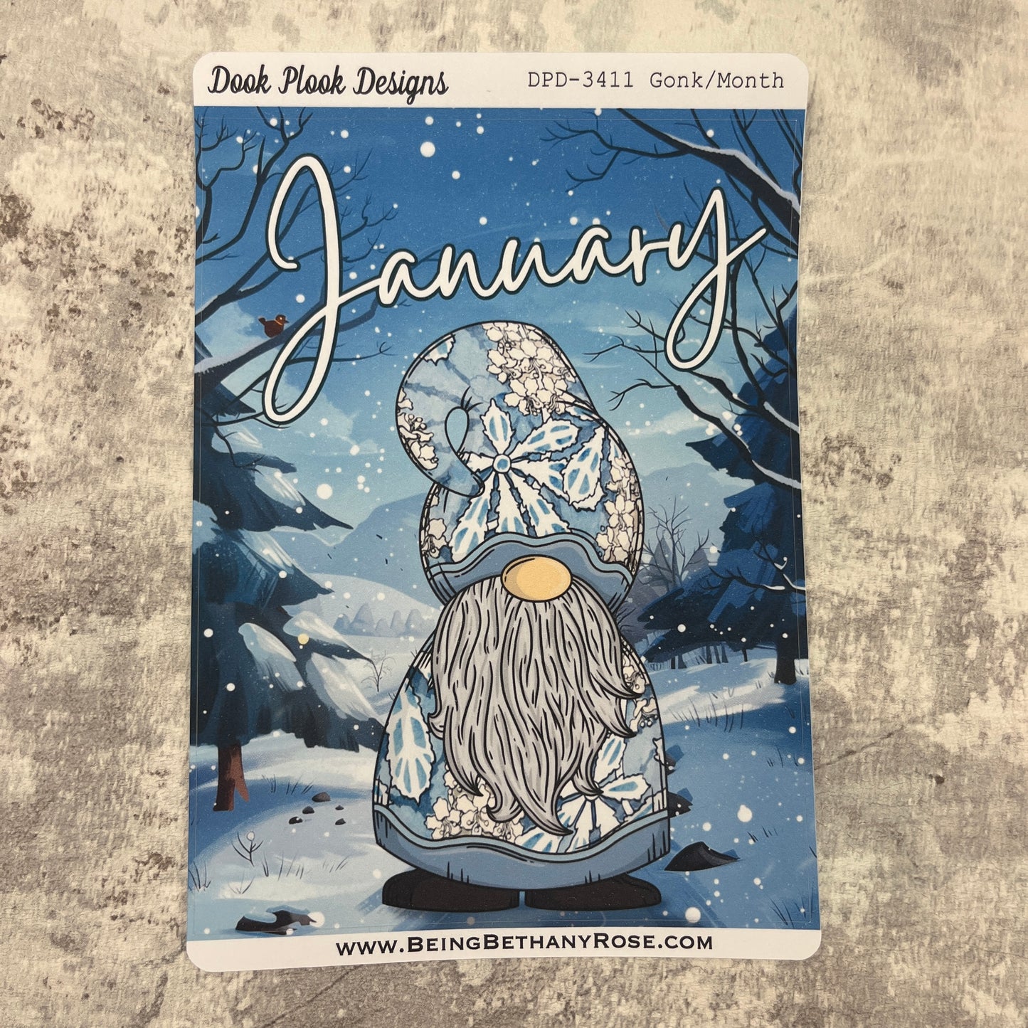 Large Cover Page ' January 2.0'  Sticker (DPD3411)