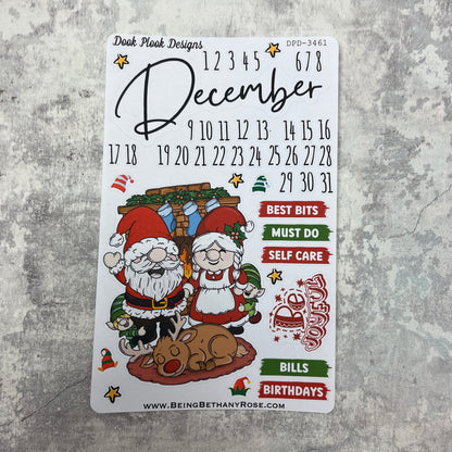 December -  Christmas- Month journal planner stickers (DPD3461)