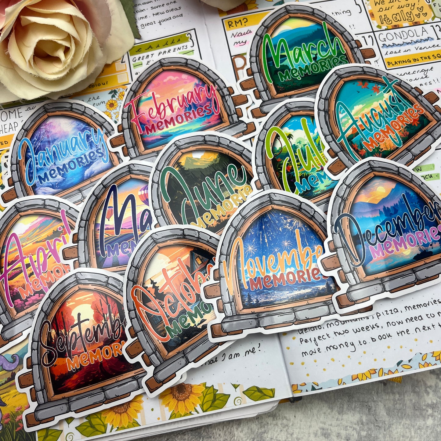 (0148) Monthly Memories - Vinyl Stickers