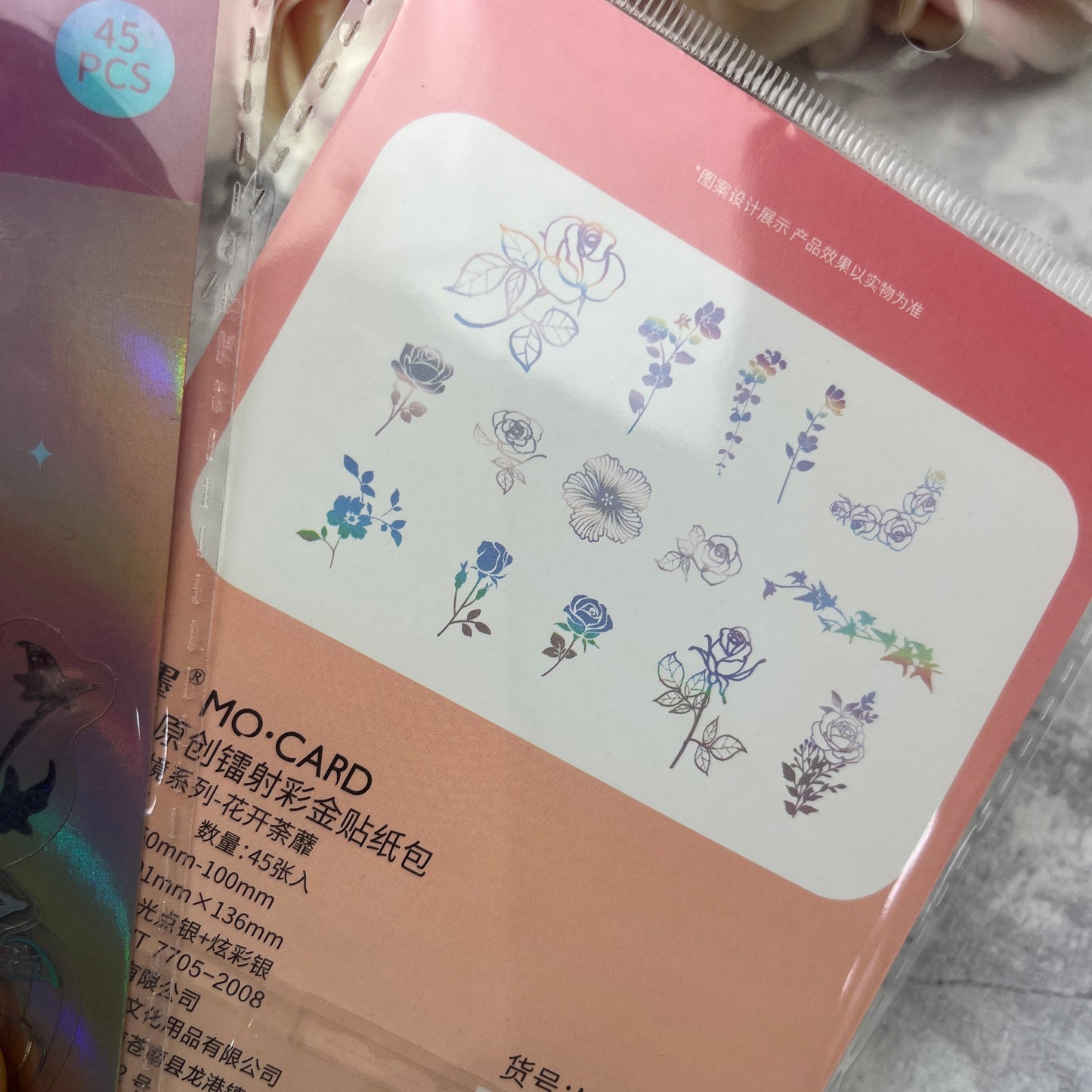 Overstock - Holo Stickers - flowers bloom