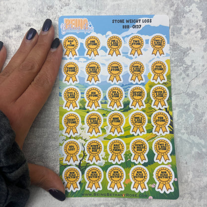 Weight loss ribbon sticker (stones) (BBR0137)