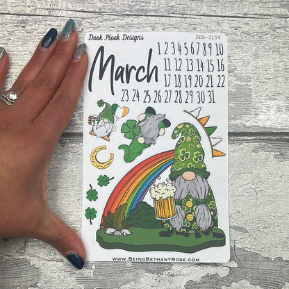 March - Cara - St Patricks Day - journalling planner stickers (DPD3104)