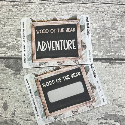 Word of the Year wanderlust sticker - Blank or personalised (DPD3054)