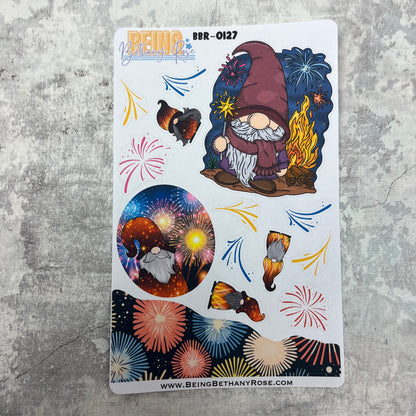 Bonfire Night fireworks Gonk journalling planner stickers (BBR-00127)