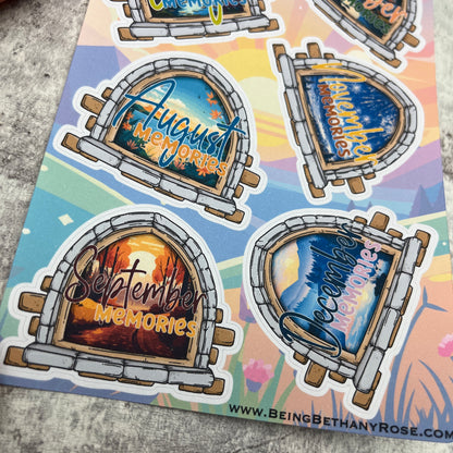 Month Memories Header Stickers (BBR-0034-35)