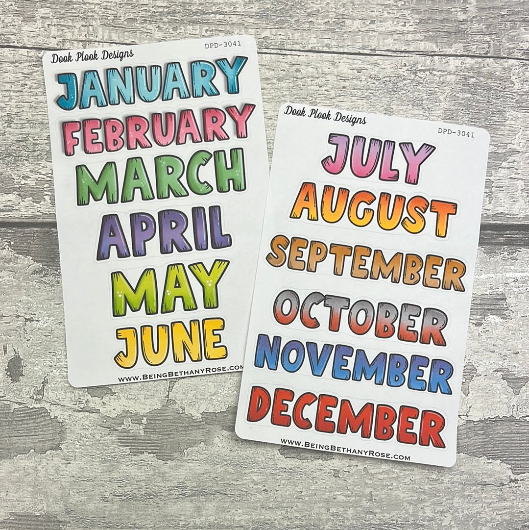 Month Header Stickers (DPD3041)