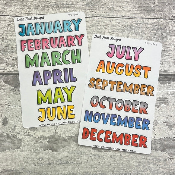 Month Header Stickers (DPD3041)