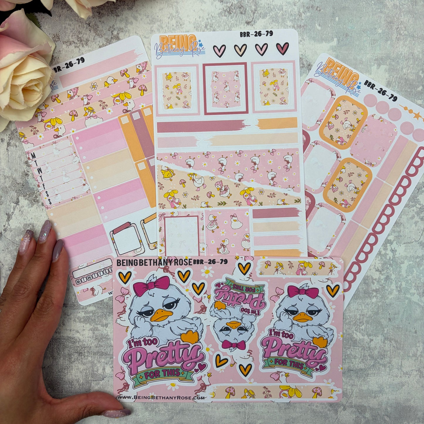 I’m too pretty for this bird sticker kit (KIT2683)