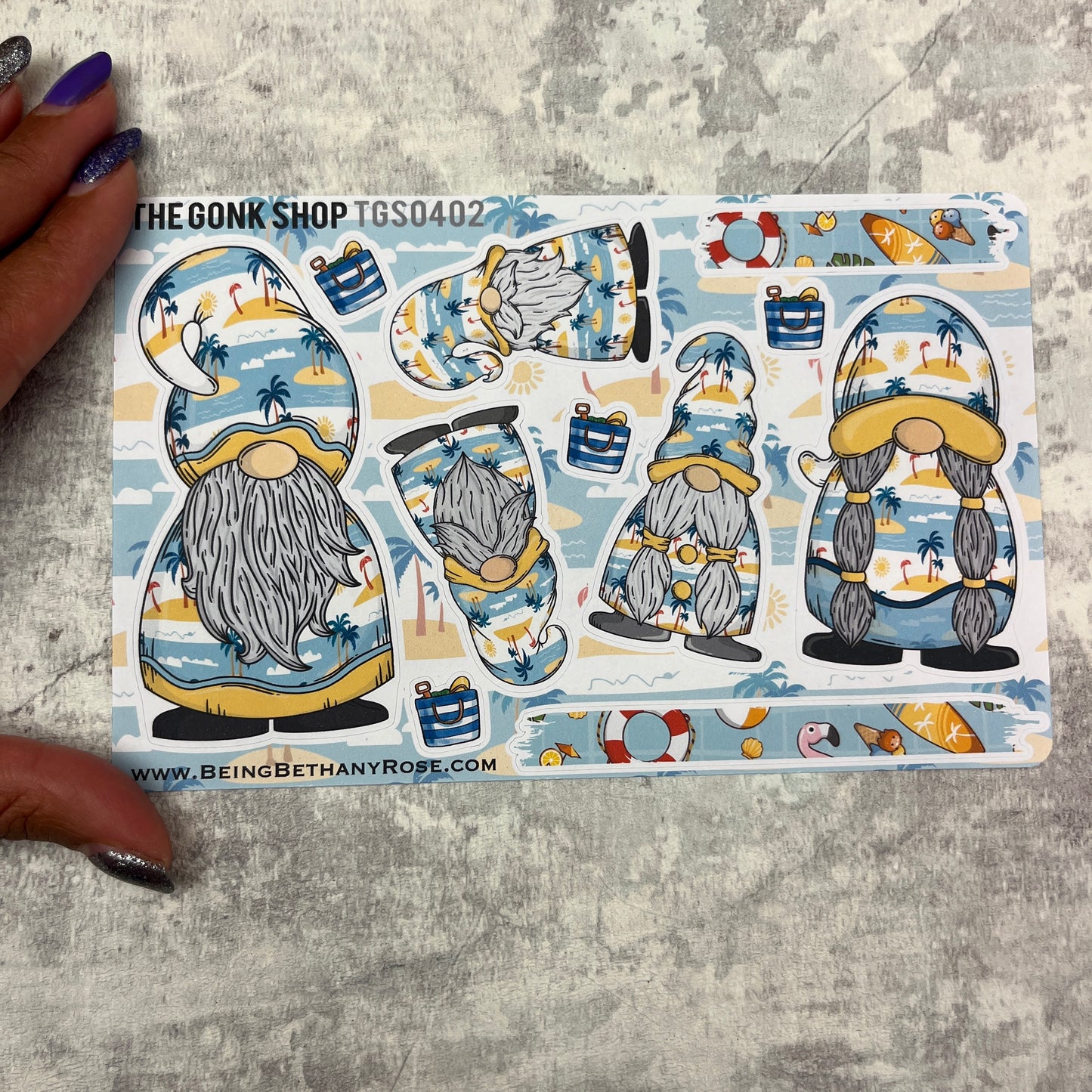 Brittany Beach Gonk Stickers (TGS0402)