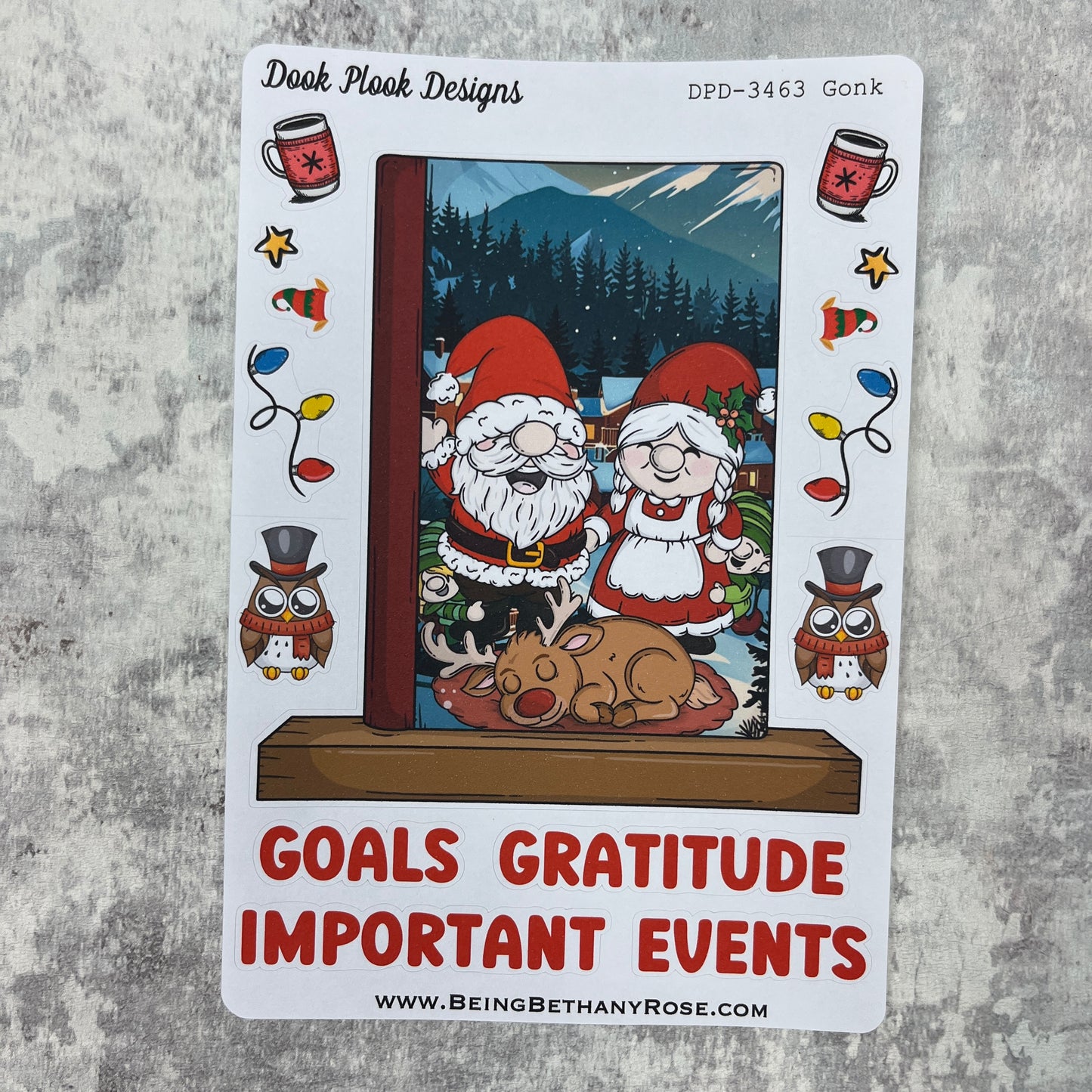 Large Bookshelf - December Cover page 'Christmas' Sticker (DPD3463)