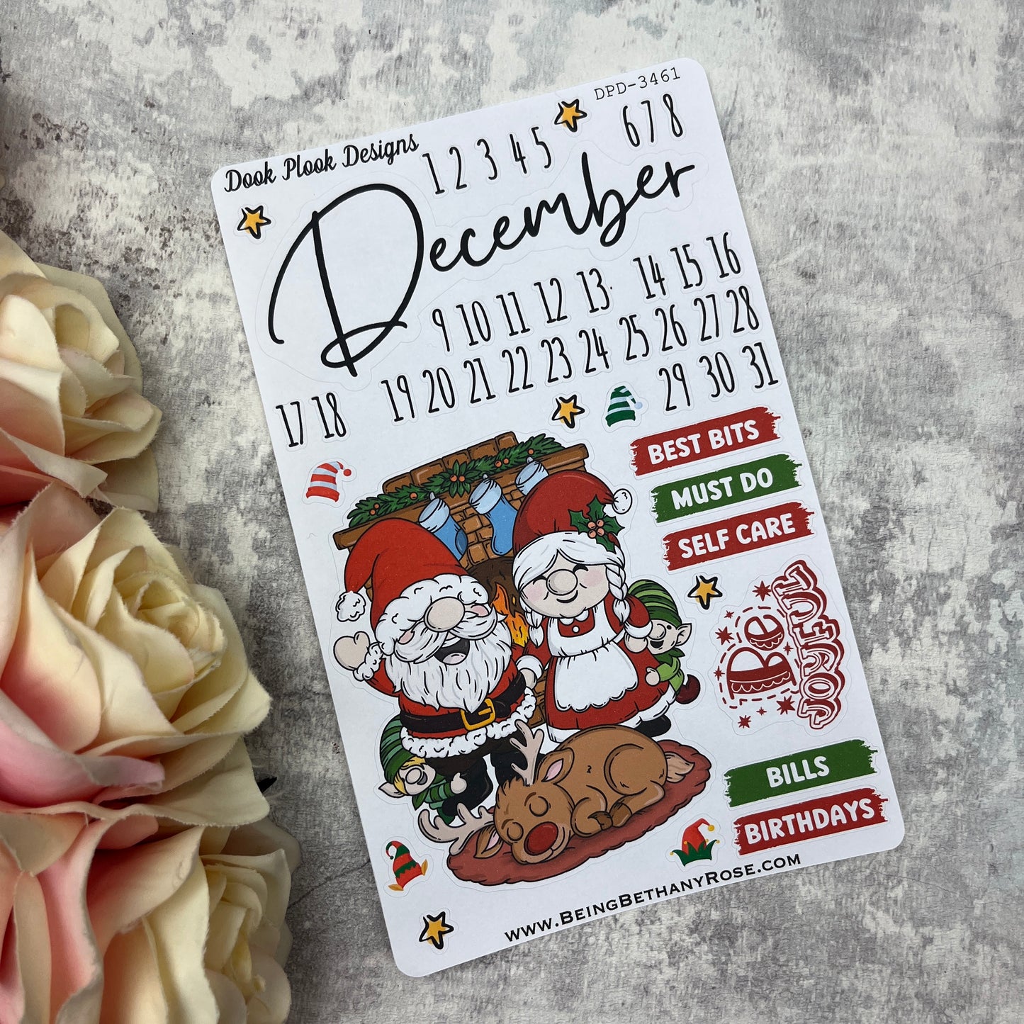 December -  Christmas- Month journal planner stickers (DPD3461)