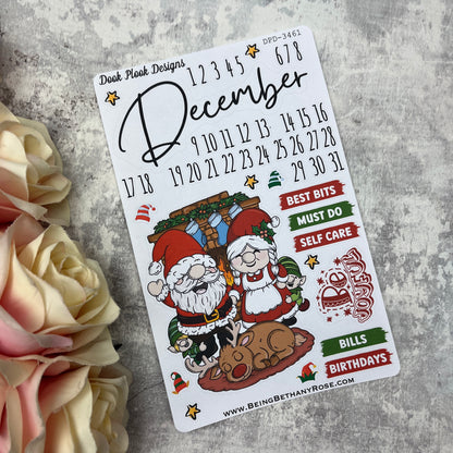 December -  Christmas- Month journal planner stickers (DPD3461)