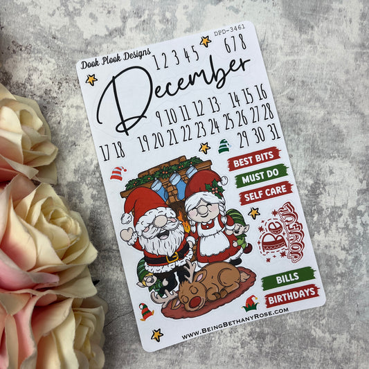 December -  Christmas- Month journal planner stickers (DPD3461)