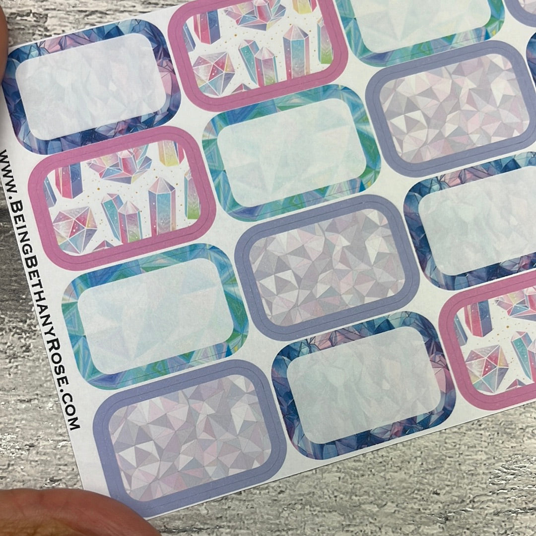 Crystal half box stickers (DPD3243)