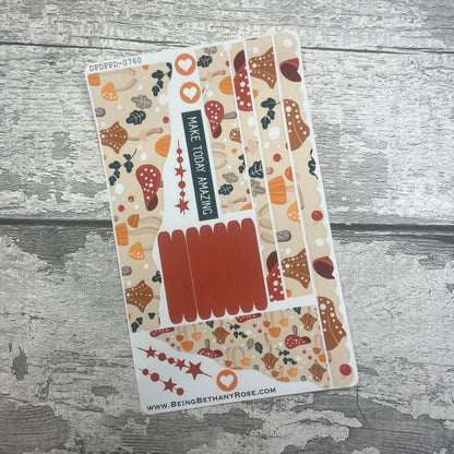 (0760) Passion Planner Daily Wave stickers - Mushroom