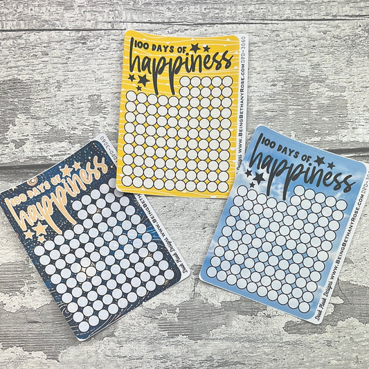 100 days of happiness tracker sticker (DPD3060)