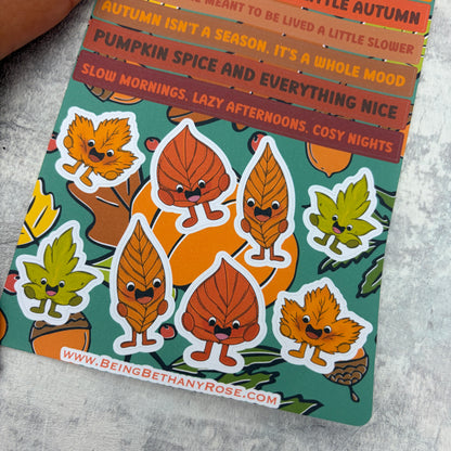Happy Mail Club Sheet - Autumn leaves and quotes - (PSS- 0020)