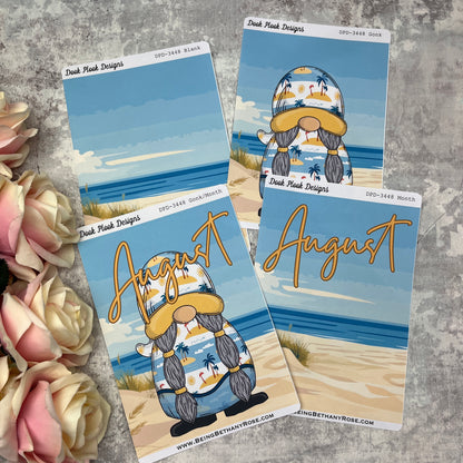 Large Cover Page ' August 2.0' Brittany Beach Sticker (DPD3448)