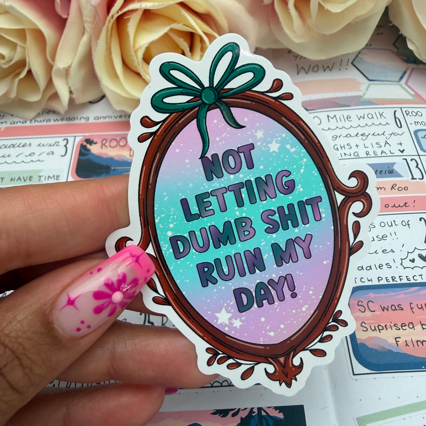 (172) Not letting… frame quote  - vinyl sticker