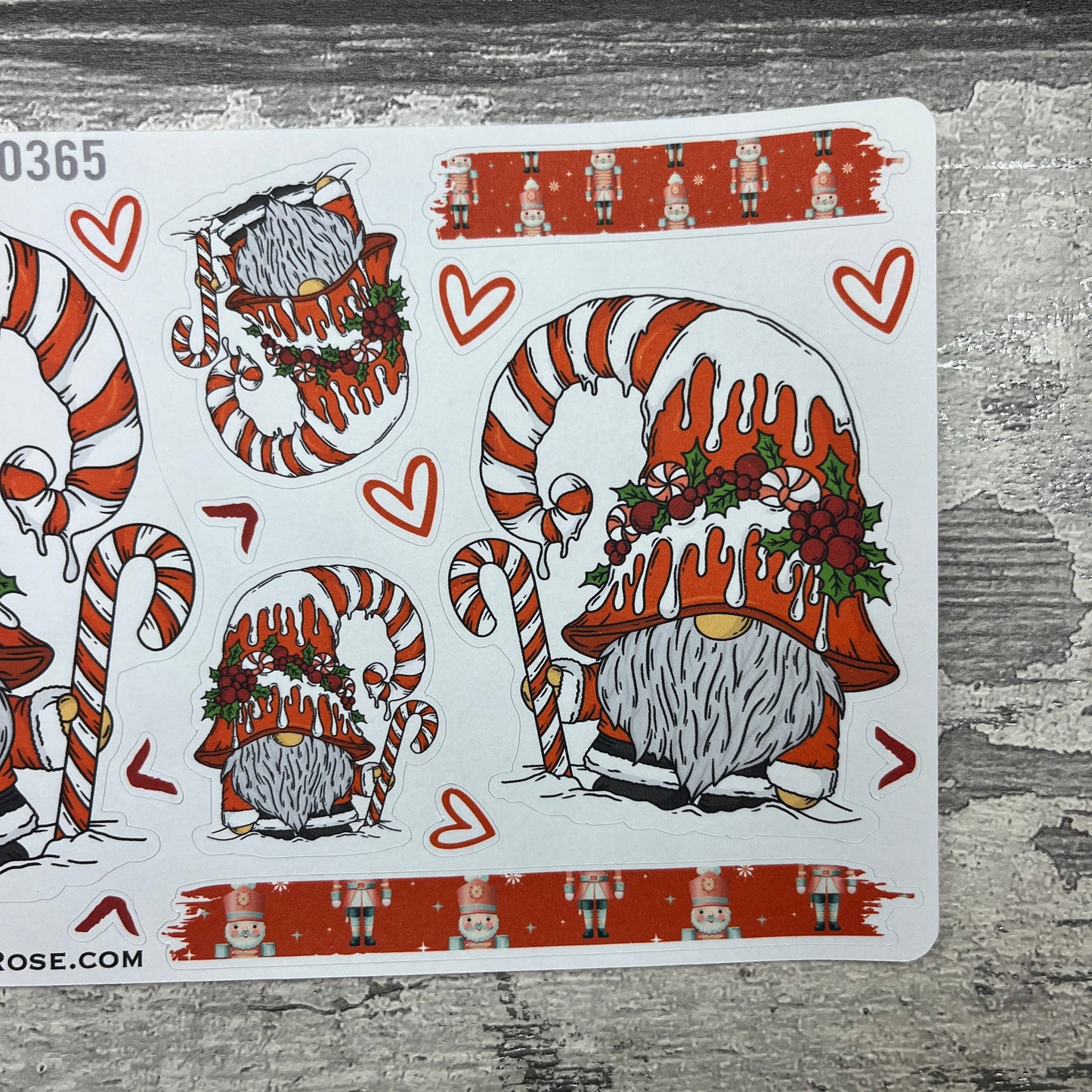 Candy Cane Gonk Stickers (TGS0365)