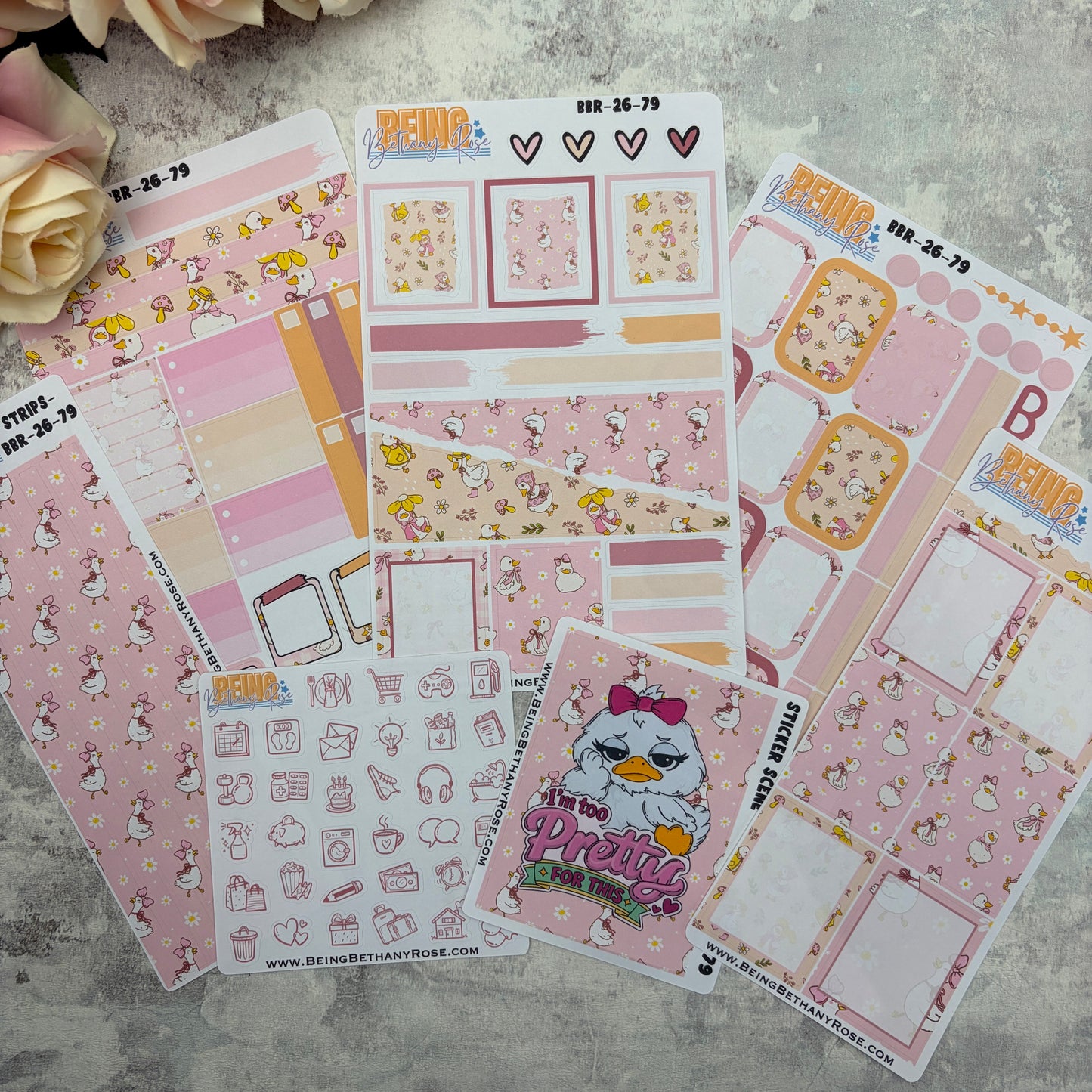 I’m too pretty for this bird sticker kit (KIT2683)