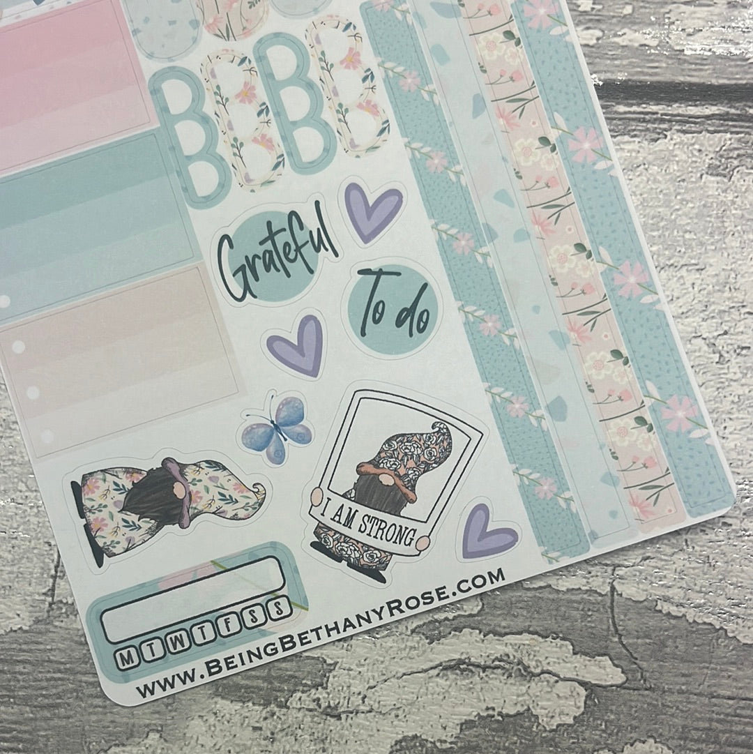 Nancy - Pastel Flowers functional planner stickers (DPD3121)