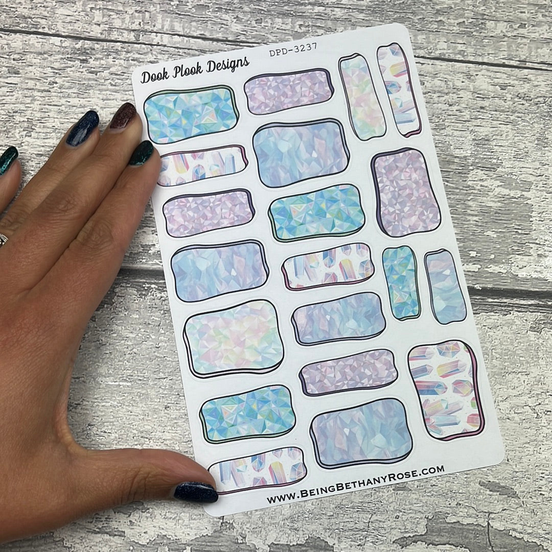 Crystal Hand drawn box stickers (DPD3237)