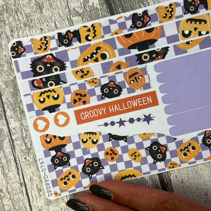 (0767) Passion Planner Daily Wave stickers - Morgana Groovy Halloween