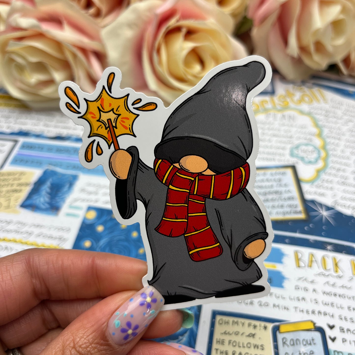 (164) Magical Gonk Wizard - vinyl sticker