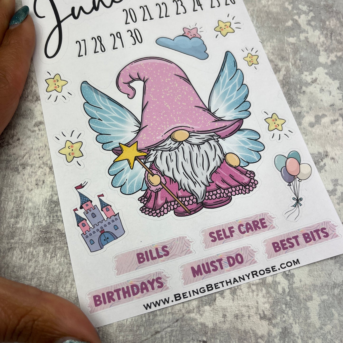 June - Shay Fairy Magic - Month journal planner stickers (DPD3443)