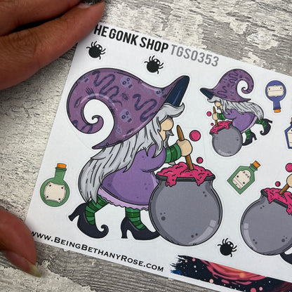 Halloween Witch Gonk Stickers (TGS0353)