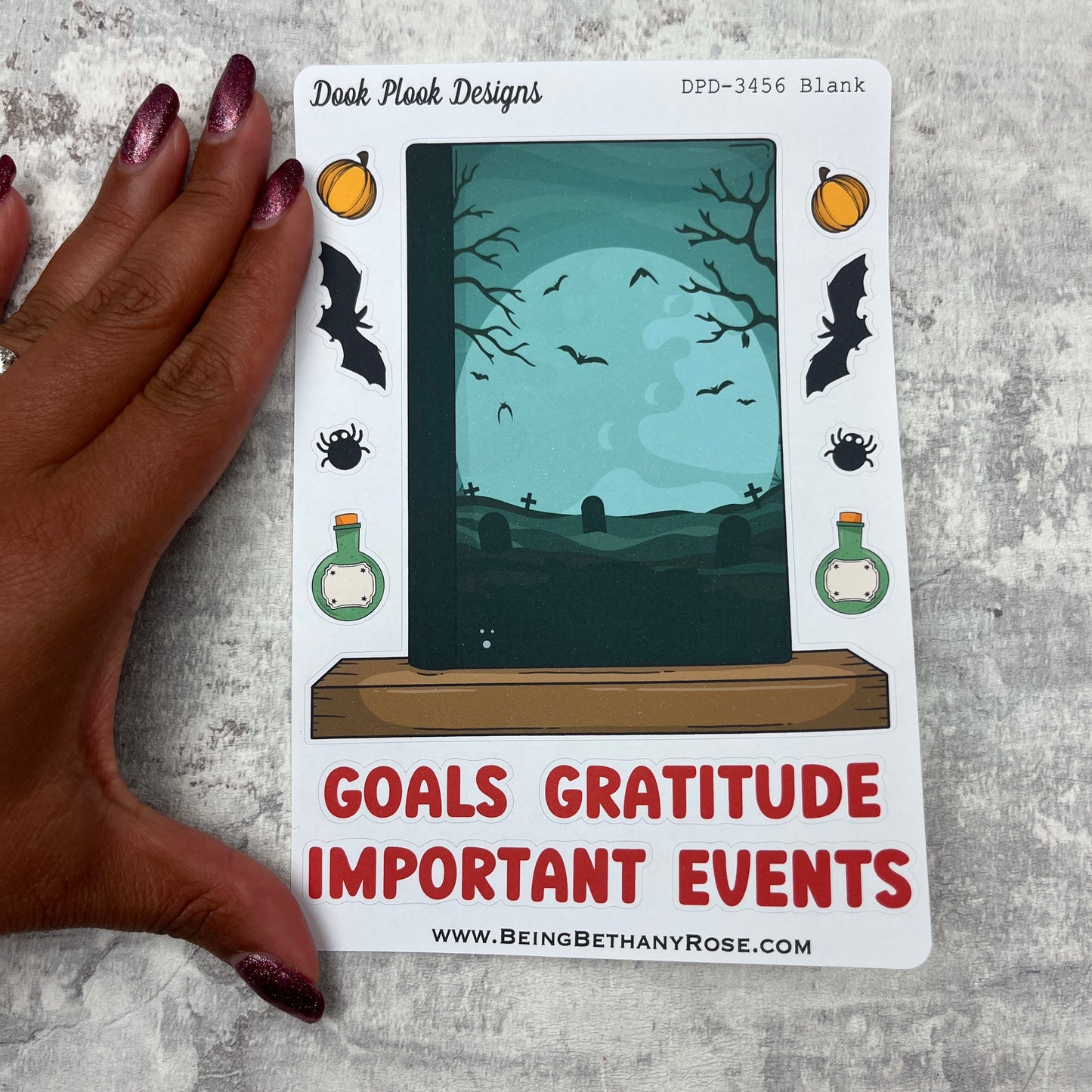 Large Bookshelf - October Cover page 'Halloween Zombie Attack' Sticker (DPD3456)