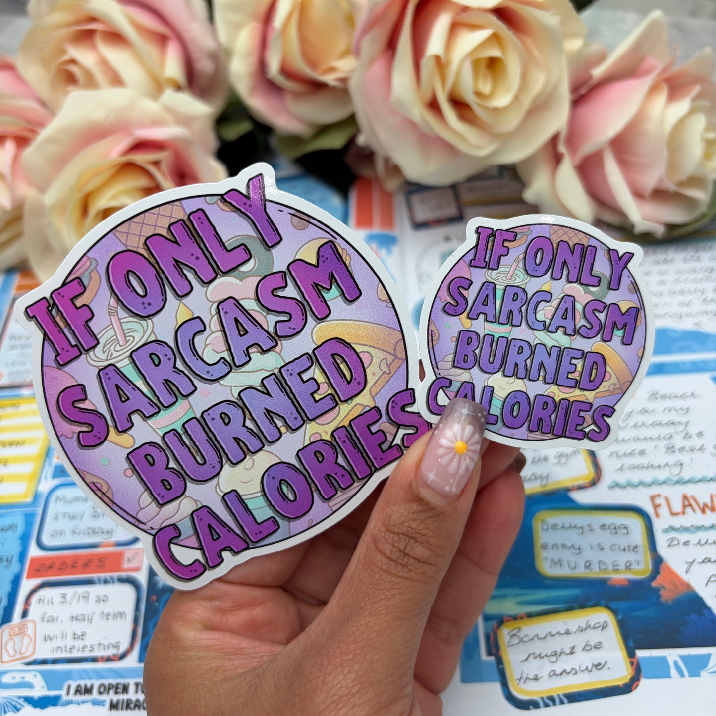 (065) If only sarcasm burned calories - vinyl sticker