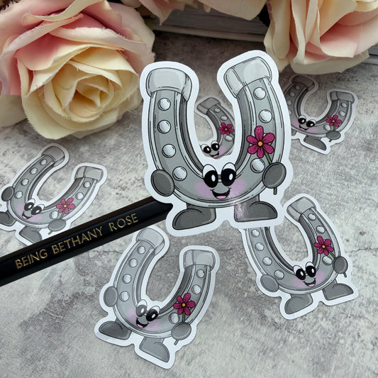 Lucky horseshoe - vinyl sticker (LLU018)