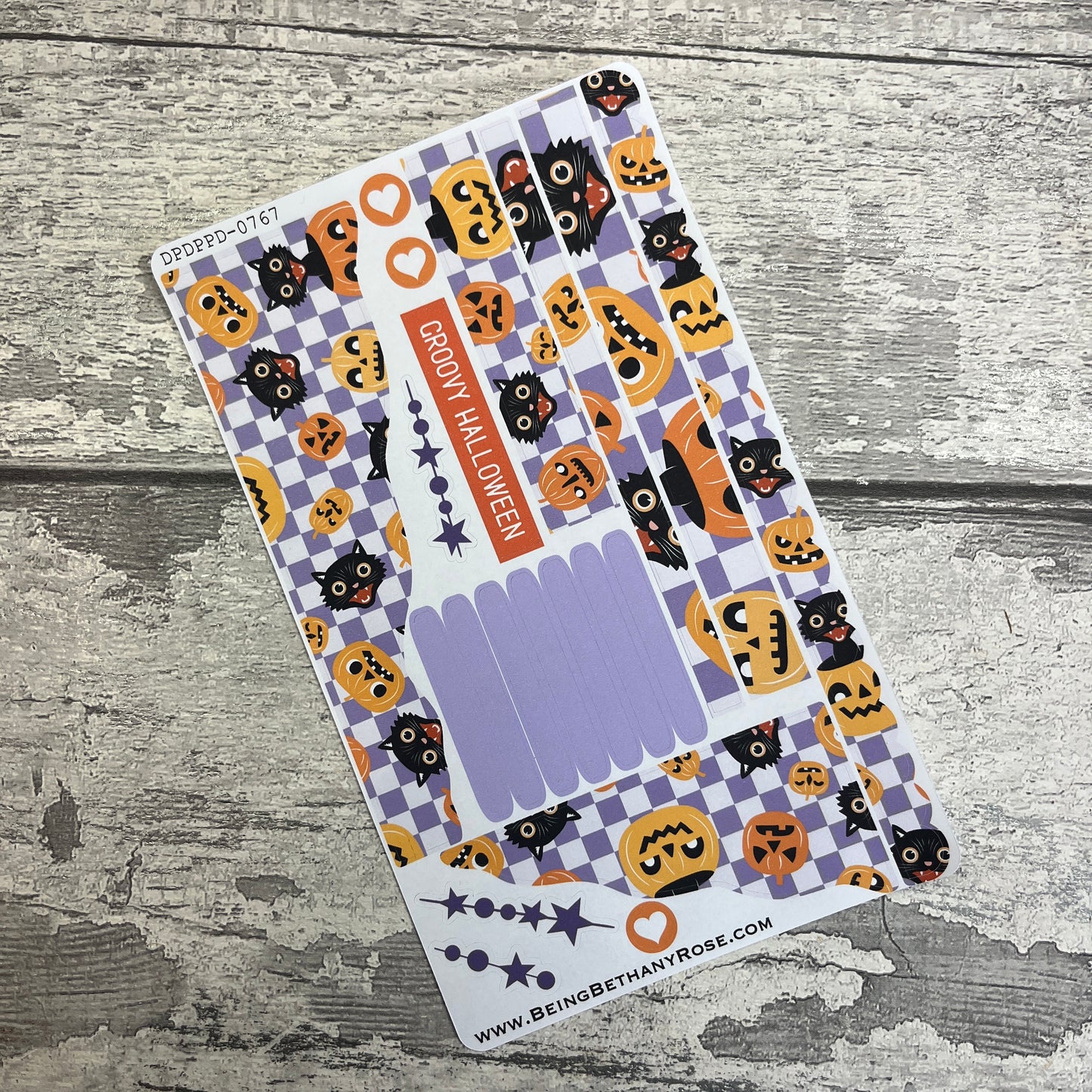 (0767) Passion Planner Daily Wave stickers - Morgana Groovy Halloween