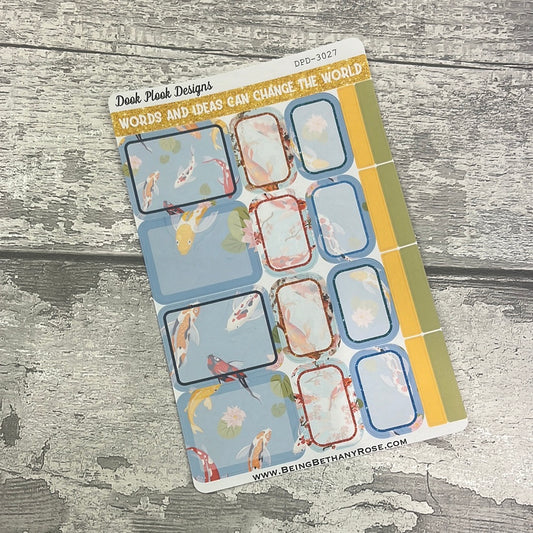 Koi Carp - boxes planner stickers (DPD3027)