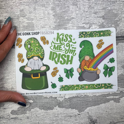 Cara, Gnorman in hat - St Patricks Day Gonk Stickers (TGS0294)