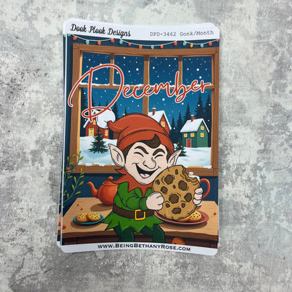 Large Cover Page ' December 2.0' Christmas Sticker (DPD3462)