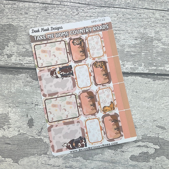 Betsy - Country - Cowboy box planner stickers (DPD3113)
