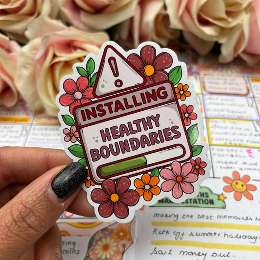 (154) Installing Healthy Boundaries - vinyl sticker