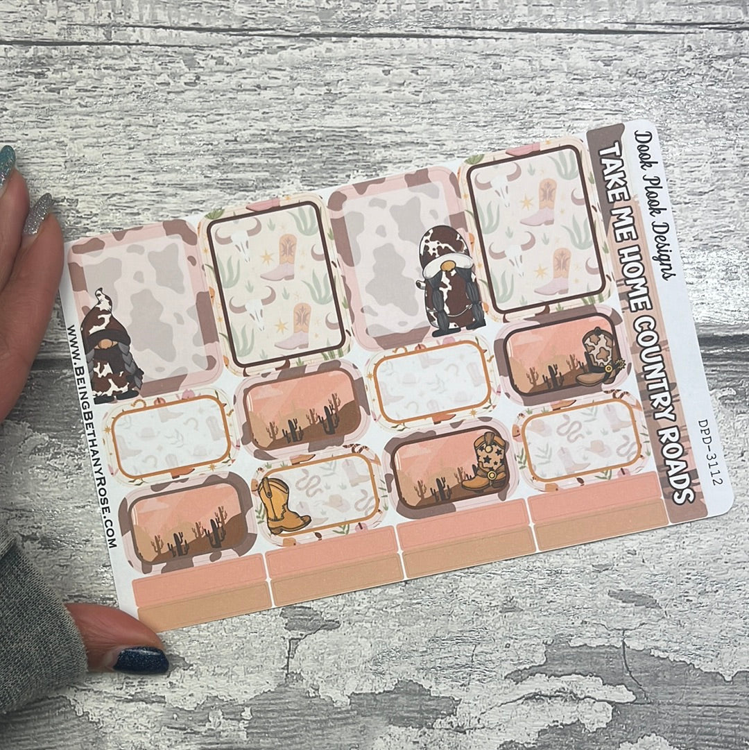 Betsy - Country - Cowboy box planner stickers (DPD3113)